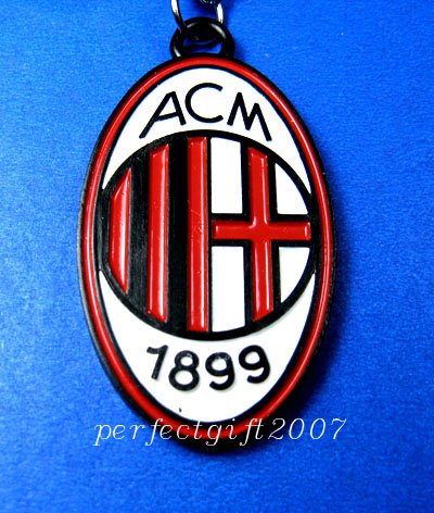 AC Milan Football FC Club Sports Colorful Necklace Pendant Free Chain