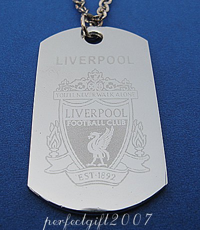 Stainless Steel Liverpool Dog Tag Necklace Pendant