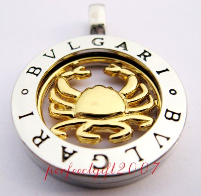 Cancer Horoscope Zodiac Steel Necklace Pendant