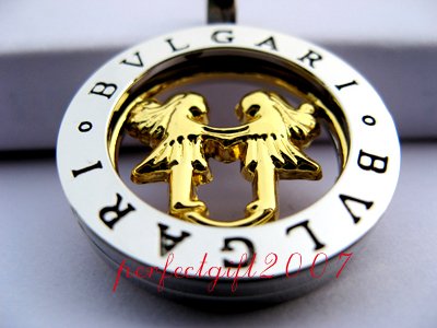 Gemini Horoscope Zodiac Steel Necklace Pendant