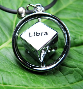 Stainless Steel Horoscope Zodiac Rhombus Pendant Libra