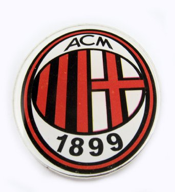 AC Milan Football FC Acrylic Brooch Pin Badge Brand New