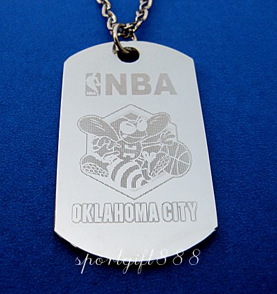Stainless Steel NBA Club Dog Tag Oklahoma City Thunder