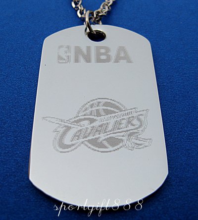 Stainless Steel NBA Dog Tag Necklace Cleveland Cavalier