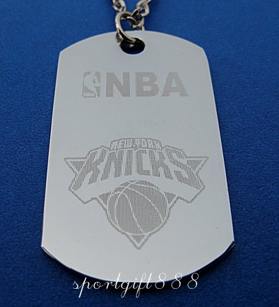 Stainless Steel NBA Dog Tag Necklace NEW YORK KNICKS