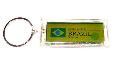 Brazil FC Club solar powered key chain keyring-LCD