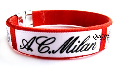 AC Milan FC Club Football Sport Colorful Adjustable Bangle Bracelet Wristband