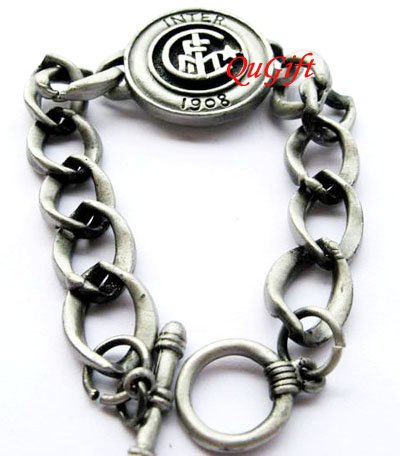 Inter Milan FC Club Football Sports Bangle Bracelet Metal Wristband