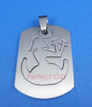 Virgo Stainless Steel Horoscope Zodiac Necklace Pendant Dog Tag 2-Piece