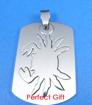 Cancer Stainless Steel Horoscope Zodiac Pendant Dog Tag 2-Piece