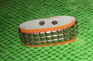 Orange Studded Bracelet one size fits most