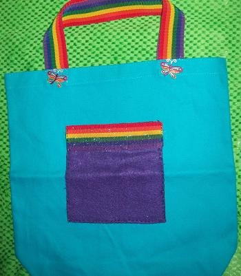Rainbow FireFly Tote with glitter