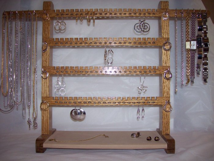 Jewelry Rack - Large Oak