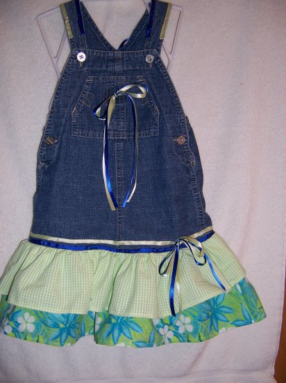 Lime green sundress with bonnet size 2