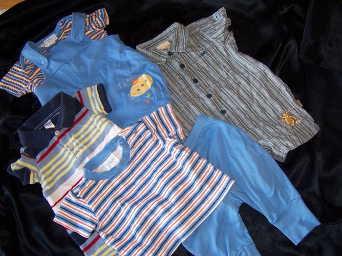 baby boy size 0-3 lot 6-pieces