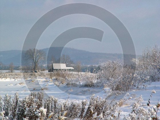 Cabin in the Snow - 11004 - 8x10 Framed Photo