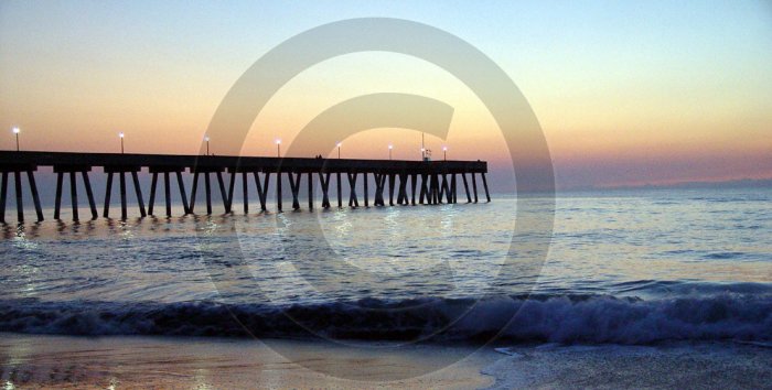 Pre-Dawn - Johnnie Mercer's Pier - 1007 - 11x17 Photo