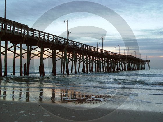 Topsail Island Pier - Topsail Beach - 1015 - 8x10 Photo