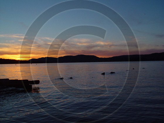 Adirondack Sunset - Adirondack Mountains - 2037 - 11x17 Framed Photo
