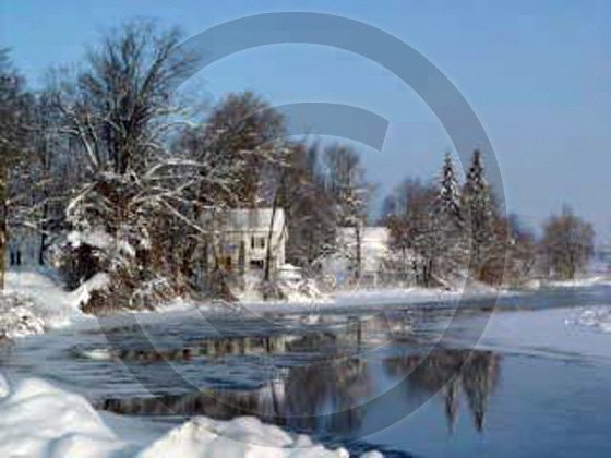 Winter on Unadilla River - 7099 - 8x10 Framed Photo