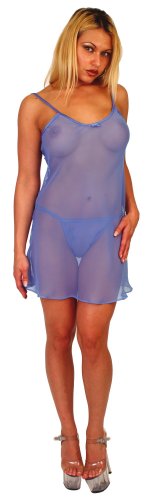 Semi-Sheer Chiffon Chemise with matching Panty