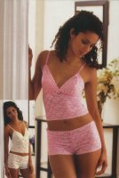 Stretch Lace Camisole Top. With Matching Boy-Shorts.