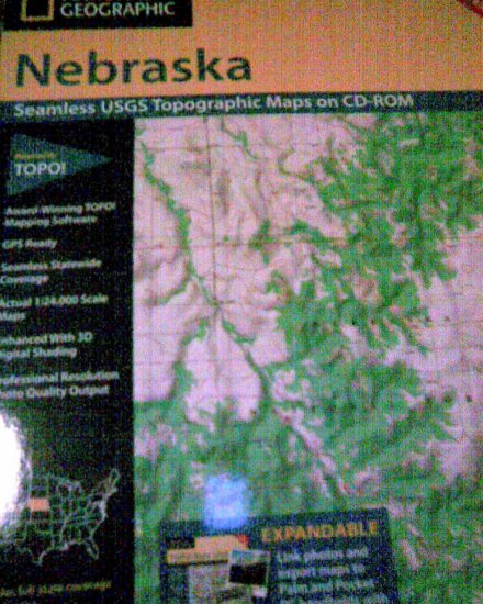 National Geographic Topo Map of Nebraska 5 CDs