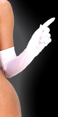Elbow Length Satin Gloves