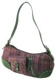 Woven Handbags with Rhinestone Accents and Zippered Pockets