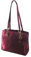 Satin Microfiber Handbags with Golden Chain Accented Strap