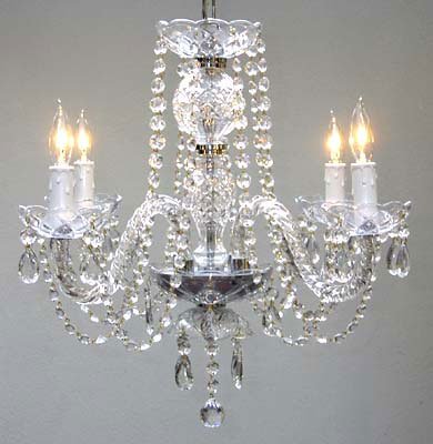 MURANO VENETIAN STYLE ALL-CRYSTAL CHANDELIER
