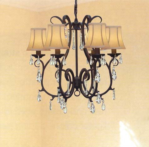 HAND FORGED WROUGHT IRON CHANDELIER