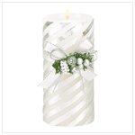 Silver Stripes Candle