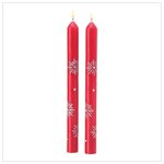 Snowflake Taper Candles