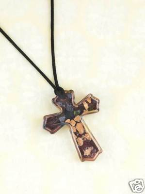 Art-Glass Cross Necklace