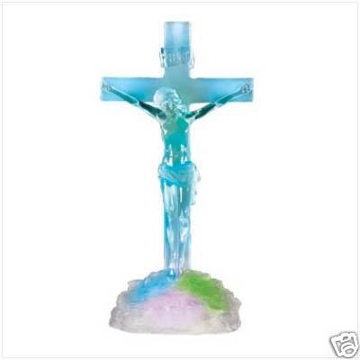 Luminous Jesus on the Cross - lighted Jesus - lighted Cross