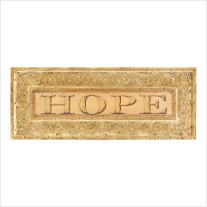 Hope Vintage Style Plaque - wall decor symbolizing HOPE