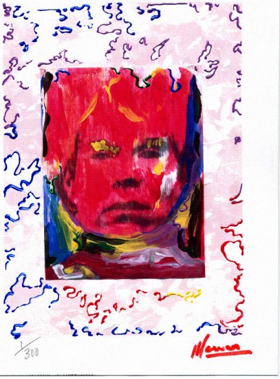 ANDY WARHOL PORTRAIT Limited Edition 1/300 Original print READY TO HANG WRAPPED CANVAS