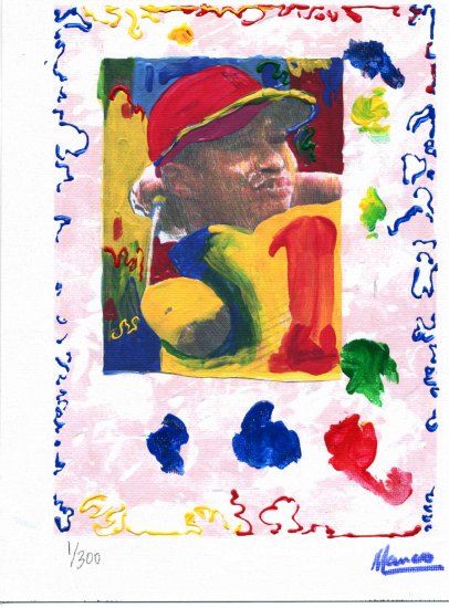 TIGER WOODS PORTRAIT Limited Edition 1/300 Original print READY TO HANG WRAPPED CANVAS