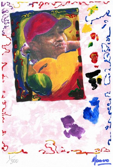 TIGER WOODS PORTRAIT Limited Edition 1/300 Original print READY TO HANG WRAPPED CANVAS