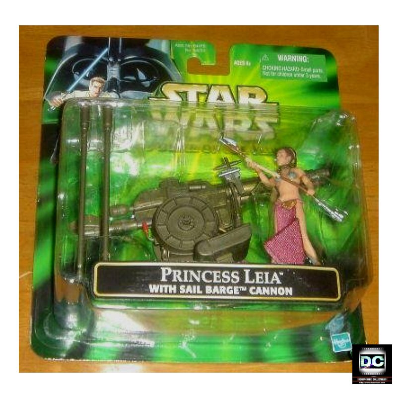 Princess Leia (Slave) Jabba's Prisoner + Sail Barge (Death Star) Cannon, Star Wars Rotj 2001 PotJ