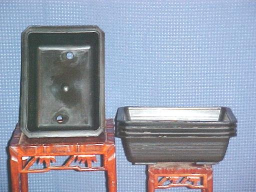 5 New 2 x 5 5/8x 7 3/4 Plastic Bonsai Pots
