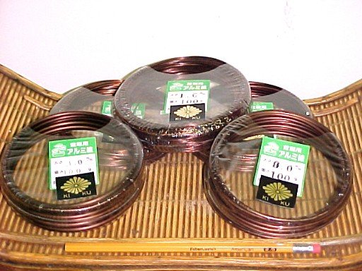 6 Bonsai Training Wire Rolls---100 grams each.