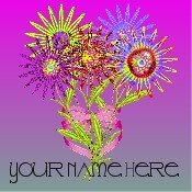 Ebay Store Logo Pink Green Floral Flower Bouquet Dress Up your Ebay Store Add your Store Name!!