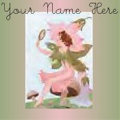 Ebay Store Logo Flower Fairy Green Pink Dress Up your Ebay Store Add your Store Name!!