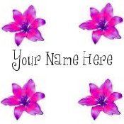 Ebay Store Logo Pink Flowers Lily Lilies Dress Up your Ebay Store Add your Store Name!!