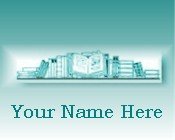 Ebay Store Logo Teal Blue Green Books Book Shelf Dress Up your Ebay Store Add your Store Name!!