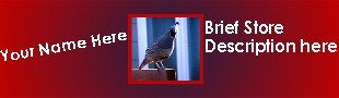 Ebay Store Logo Red Gray Quail Bird Dress Up your Ebay Store Add your Store Name!!