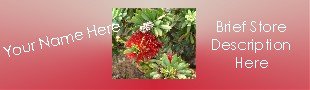 Ebay Store Logo Red Green Flowers Floral Dress Up your Ebay Store Add your Store Name!!
