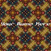 Ebay Store Logo Brown Red Blue Quilt Pattern Dress Up your Ebay Store Add your Store Name!!